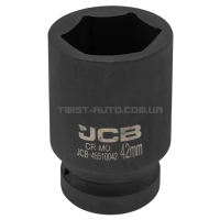 Головка ударная глубокая 1" 42 мм (6-гранная) JCB Tools JCB-48510042 Головка ударная глубокая 1" 42 мм (6-гранная) JCB Tools JCB-48510042