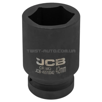 Головка ударна глибока 1" 42 мм (6-гранна) JCB Tools JCB-48510042 Головка ударна глибока 1" 42 мм (6-гранна) JCB Tools JCB-48510042