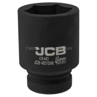 Головка ударна глибока 1" 46 мм (6-гранна) JCB Tools JCB-48510046 Головка ударна глибока 1" 46 мм (6-гранна) JCB Tools JCB-48510046