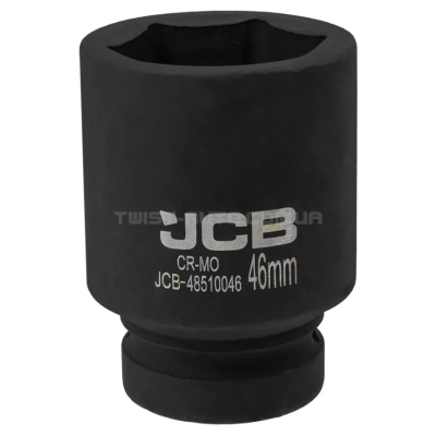 Головка ударна глибока 1" 46 мм (6-гранна) JCB Tools JCB-48510046 Головка ударна глибока 1" 46 мм (6-гранна) JCB Tools JCB-48510046