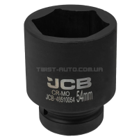 Головка ударна глибока 1" 54 мм (6-гранна) JCB Tools JCB-48510054 Головка ударна глибока 1" 54 мм (6-гранна) JCB Tools JCB-48510054
