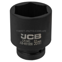 Головка ударна глибока 1" 56 мм (6-гранна) JCB Tools JCB-48510056 Головка ударна глибока 1" 56 мм (6-гранна) JCB Tools JCB-48510056