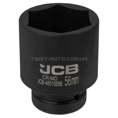 Головка ударна глибока 1" 56 мм (6-гранна) JCB Tools JCB-48510056 Головка ударна глибока 1" 56 мм (6-гранна) JCB Tools JCB-48510056