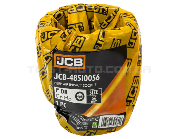 Головка ударна глибока 1" 56 мм (6-гранна) JCB Tools JCB-48510056 Головка ударна глибока 1" 56 мм (6-гранна) JCB Tools JCB-48510056