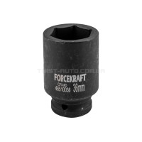 Головка торцева ударна глибока 3/4" 36 мм (6-гр.) FORCEKRAFT FK-46510036 Головка торцева ударна глибока 3/4" 36 мм (6-гр.) FORCEKRAFT FK-46510036