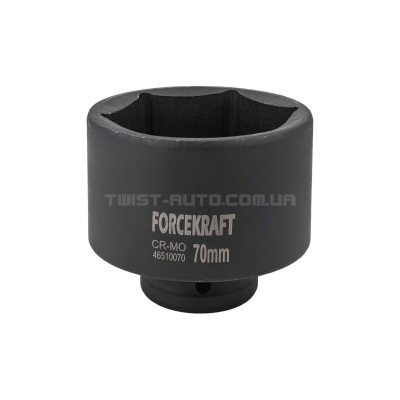 Головка торцева ударна глибока 3/4" 70 мм (6-гр.) FORCEKRAFT FK-46510070 Головка торцева ударна глибока 3/4" 70 мм (6-гр.) FORCEKRAFT FK-46510070