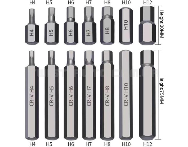 Набір біт TORX / HEX / SPLINE з адаптерами 1/2" і 3/8" — 40 предметів — REWOLT T1347 Набір біт TORX / HEX / SPLINE з адаптерами 1/2" і 3/8" — 40 предметів — REWOLT T1347