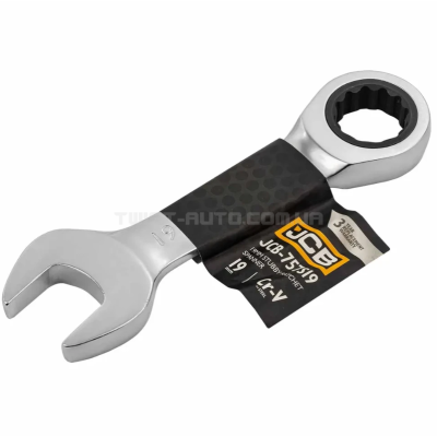 Ключ гайковий короткий з тріскачкою 19 мм JCB Tools JCB-757S19