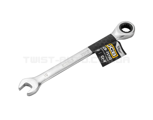 Ключ гайковий з тріскачкою 10 мм JCB Tools JCB-75710 Ключ гайковий з тріскачкою 10 мм JCB Tools JCB-75710