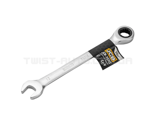 Ключ гайковий з тріскачкою 12 мм JCB Tools JCB-75712 Ключ гайковий з тріскачкою 12 мм JCB Tools JCB-75712