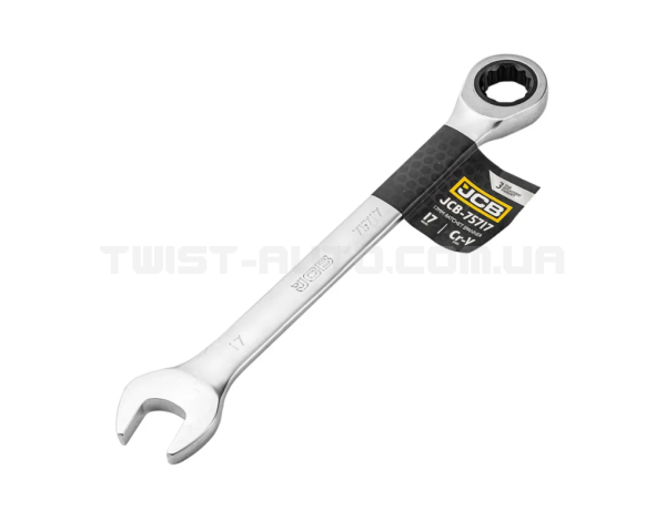 Ключ гайковий з тріскачкою 17 мм JCB Tools JCB-75717 Ключ гайковий з тріскачкою 17 мм JCB Tools JCB-75717