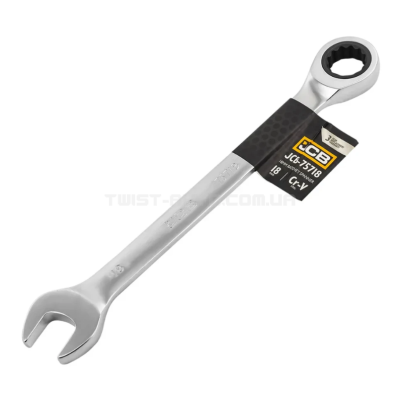 Ключ гайковий з тріскачкою 18 мм JCB Tools JCB-75718 Ключ гайковий з тріскачкою 18 мм JCB Tools JCB-75718