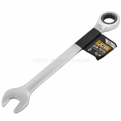 Ключ гайковий з тріскачкою 21 мм JCB Tools JCB-75721 Ключ гайковий з тріскачкою 21 мм JCB Tools JCB-75721