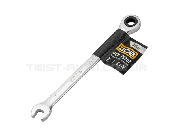 Ключ гаечный с трещоткой 7 мм JCB Tools JCB-75707 Ключ гаечный с трещоткой 7 мм JCB Tools JCB-75707