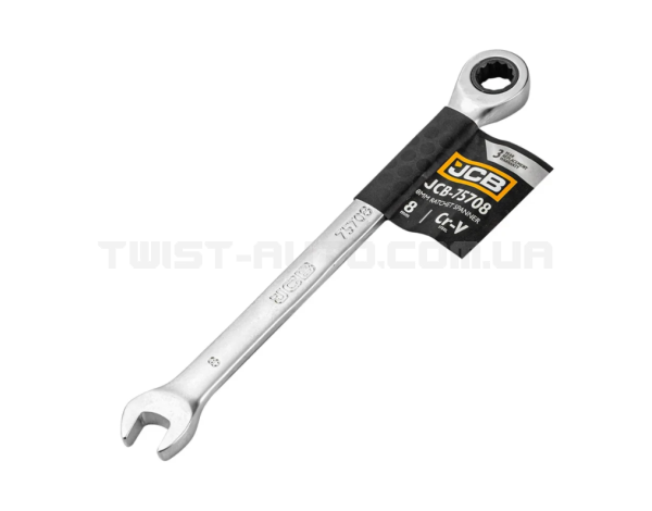 Ключ гайковий з тріскачкою 8 мм JCB Tools JCB-75708 Ключ гайковий з тріскачкою 8 мм JCB Tools JCB-75708