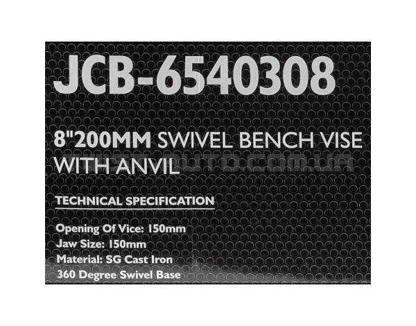 Лещата сталеві поворотні з ковадлом 8" (200мм) JCB Tools JCB-6540308
