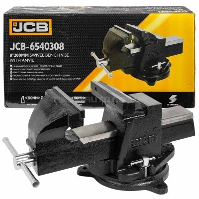 Лещата сталеві поворотні з ковадлом 8" (200мм) JCB Tools JCB-6540308 Лещата сталеві поворотні з ковадлом 8" (200мм) JCB Tools JCB-6540308