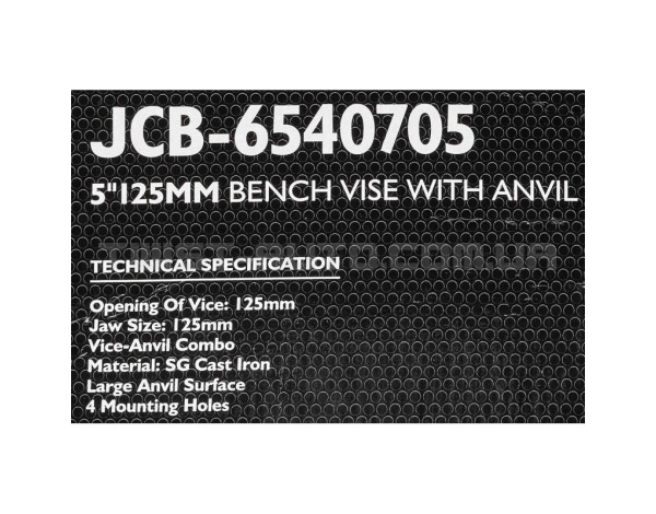 Лещата сталеві з ковадлом 5" (125мм) JCB Tools JCB-6540705