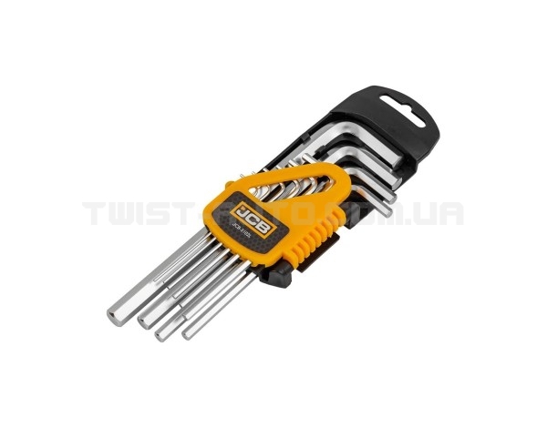 Набір Г-подіб. довгих HEX 10 од. (1,27 мм-10 мм) JCB Tools JCB-5102L Набір Г-подіб. довгих HEX 10 од. (1,27 мм-10 мм) JCB Tools JCB-5102L