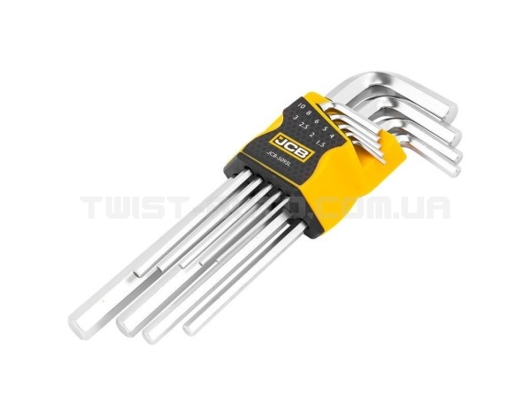 Набір Г-подіб. довгих ключів HEX 9 од. JCB Tools JCB-5093L