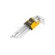 Набір Г-подіб. ключів довгих з кулею HEX 9 од. (1,5 мм-10 мм) JCB Tools JCB-5093LB Набір Г-подіб. ключів довгих з кулею HEX 9 од. (1,5 мм-10 мм) JCB Tools JCB-5093LB