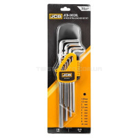 Набір Г-подіб. ключів екстра довгих HEX 10 од. (1,27 мм-10 мм) JCB Tools JCB-5102XL Набір Г-подіб. ключів екстра довгих HEX 10 од. (1,27 мм-10 мм) JCB Tools JCB-5102XL
