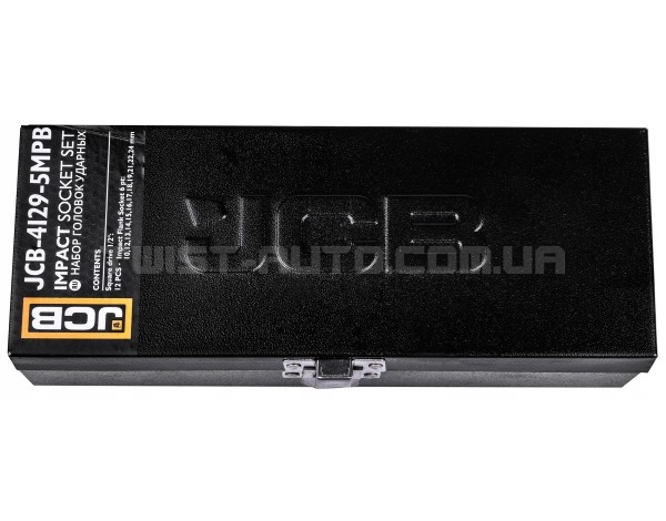 Набір ударних головок 12 од. 1/2" (6-гр.) JCB Tools JCB-4129-5MPB Набір ударних головок 12 од. 1/2" (6-гр.) JCB Tools JCB-4129-5MPB