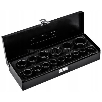 Набор головок ударных 15 ед. (6-гр.) JCB Tools JCB-4159-5MPB