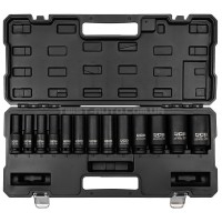 Набір головок ударних глибоких 13 од. 1/2" (6-гр.) JCB Tools JCB-4131-5MPB Набір головок ударних глибоких 13 од. 1/2" (6-гр.) JCB Tools JCB-4131-5MPB