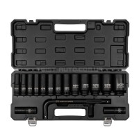 Набір головок ударних глибоких 16 од. 1/2'' (6-гр.) JCB Tools JCB-4166A-5MPB Набір головок ударних глибоких 16 од. 1/2'' (6-гр.) JCB Tools JCB-4166A-5MPB