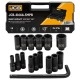 Набір головок ударних глибоких 16 од. 1/2'' (6-гр.) JCB Tools JCB-4166A-5MPB Набір головок ударних глибоких 16 од. 1/2'' (6-гр.) JCB Tools JCB-4166A-5MPB