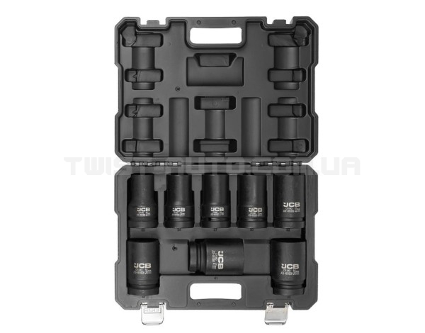 Набір головок ударних глибоких 8 од. 1'' (6-гр.) JCB Tools JCB-8081-5MPB Набір головок ударних глибоких 8 од. 1'' (6-гр.) JCB Tools JCB-8081-5MPB