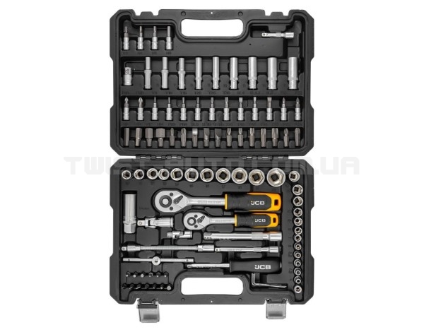Набір інструментів 94 од. 1/4", 3/8" (6-гр.) (4-22 мм) JCB Tools JCB-4941-5DS Набір інструментів 94 од. 1/4", 3/8" (6-гр.) (4-22 мм) JCB Tools JCB-4941-5DS