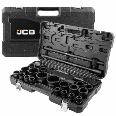 Набір інструментів ударних 26 од. 3/4", 1" (12гр.) JCB Tools JCB-68262-9MPB Набір інструментів ударних 26 од. 3/4", 1" (12гр.) JCB Tools JCB-68262-9MPB