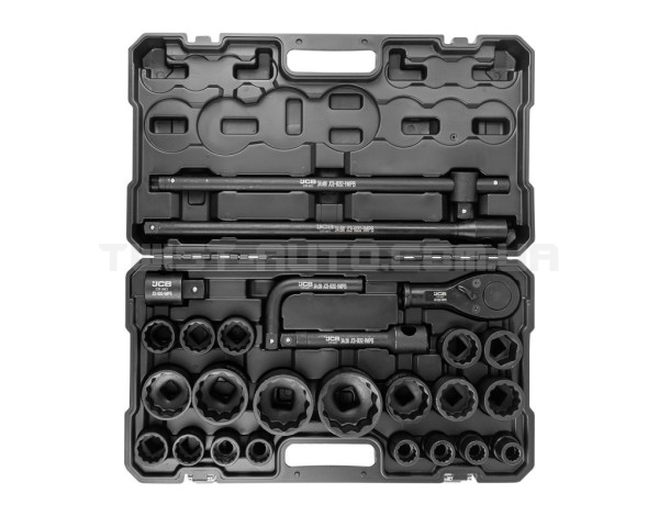 Набір інструментів ударних 26 од. 3/4", 1" (12гр.) JCB Tools JCB-68262-9MPB Набір інструментів ударних 26 од. 3/4", 1" (12гр.) JCB Tools JCB-68262-9MPB