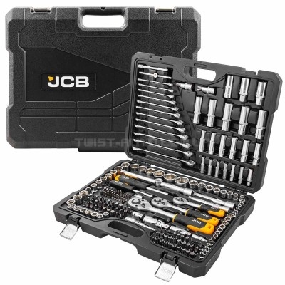 Набор инструмента комбинированный 218 ед. 1/4", 3/8", 1/2" (6-гр.) (4-22 мм) JCB Tools JCB-42182-5 Набор инструмента комбинированный 218 ед. 1/4", 3/8", 1/2" (6-гр.) (4-22 мм) JCB Tools JCB-42182-5