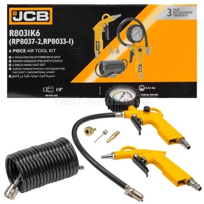 Набір пневмоінструменту JCB Tools JCB-R8031K6 Набір пневмоінструменту JCB Tools JCB-R8031K6