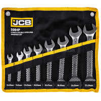 Набір рожкових ключів в чохлі 8 од. (8-24 мм) JCB Tools JCB-5084P Набір рожкових ключів в чохлі 8 од. (8-24 мм) JCB Tools JCB-5084P
