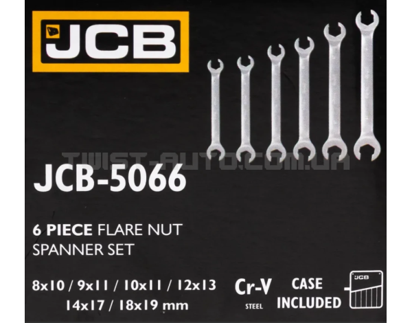Набір розрізних ключів в чохлі 6 од. JCB Tools JCB-5066