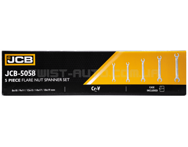 Набір розрізних ключів в чохлі 5 од. JCB Tools JCB-5058P (JCB-5058)