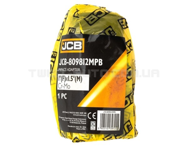 Ударний адаптер 1"(F) x 1.5"(M) JCB Tools JCB-809812MPB Ударний адаптер 1"(F) x 1.5"(M) JCB Tools JCB-809812MPB