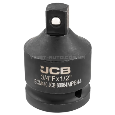 Ударний адаптер 3/4"(F) x 1/2"(M) посилений (сталь SCM440) JCB Tools JCB-80964MPB44 Ударний адаптер 3/4"(F) x 1/2"(M) посилений (сталь SCM440) JCB Tools JCB-80964MPB44