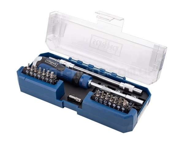 Викрутка-тріскачка з набором біт 43 пр. Scheppach SCH-30311126