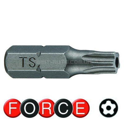 Біта Torx 1/4" з отвором 5-ти променева TS10, L=25 мм FORCE 12F2510