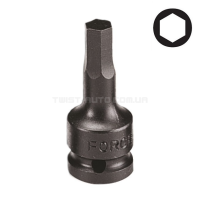 Головка-біта 1/2" шестигранна (HEX) цільна, ударна 5 мм, L=60 мм FORCE 24406005 Головка-біта 1/2" шестигранна (HEX) цільна, ударна 5 мм, L=60 мм FORCE 24406005