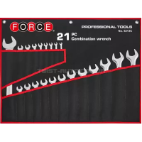 Набір ключів ріжково-накидних на полотні 21 пр. (6-36 мм) FORCE 5213C Набір ключів ріжково-накидних на полотні 21 пр. (6-36 мм) FORCE 5213C