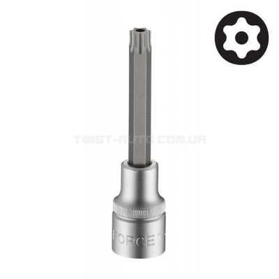 Головка-біта 1/2" Torx з отвором Т20Н, L=100 мм FORCE 34710020