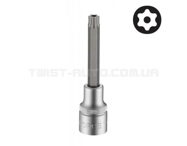 Головка-біта 1/2" Torx з отвором Т20Н, L=100 мм FORCE 34710020