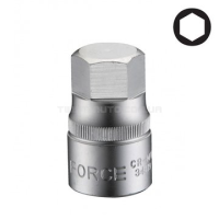 Головка-біта 1/2" шестигранна (HEX) цільна 8 мм, L=38 мм FORCE 34408 Головка-біта 1/2" шестигранна (HEX) цільна 8 мм, L=38 мм FORCE 34408