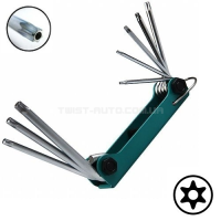 Набор ключей Torx с отверстием (складной) 8 пр. (Т9Н - Т40Н)  FORCE 5083TF